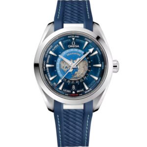 Omega Seamaster Aqua Terra 150m Worldtimer Watch Rubber Strap - Blue Planet Ocean