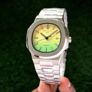 Patek Philippe Nautilus Geneve Tiffany&Co Yellow Green Dial Watch | Automatic Mens Watch