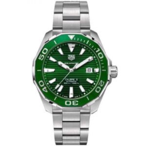 Tag Heuer Aquaracer Calibre 5 Green Dial Automatic Mens Watch Swiss Made 300m Waterproof