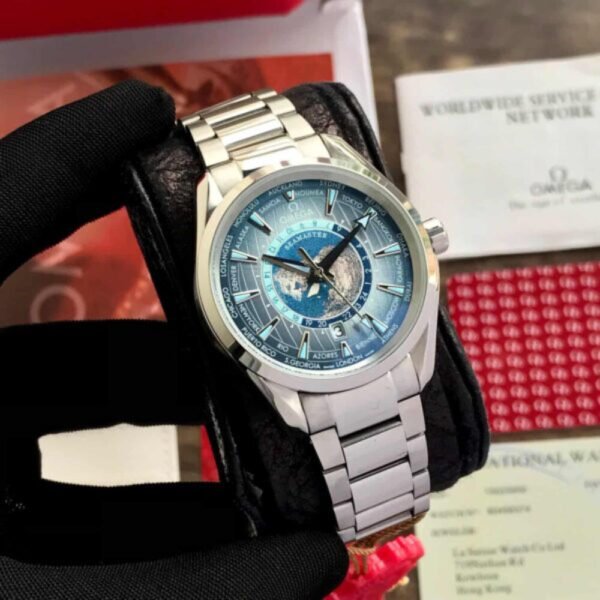 Omega Seamaster Watch Co-Axial Worldtimer Chronometer Automatic Luxury Watch