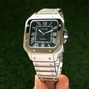 Cartier Santos Roman Dial & Date Automatic Swiss Made Watch 100m WR Selfwindg Mechanical Movement